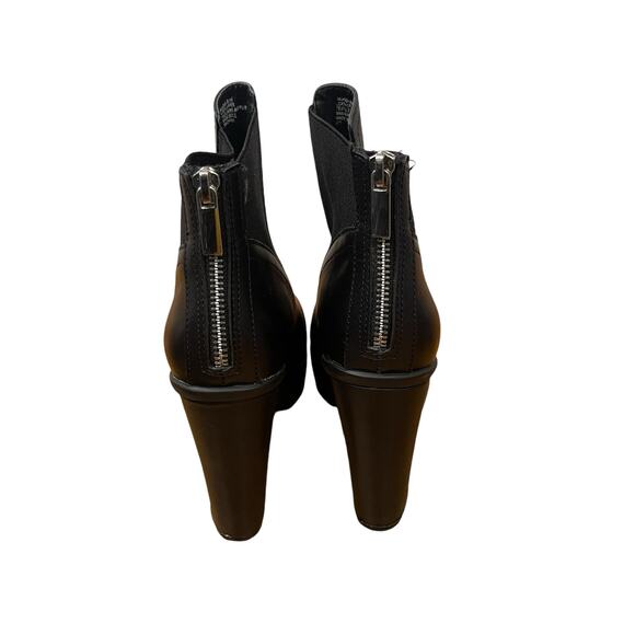 Steve Madden Amandaa Black Leather Almond Toe Platform Ankle Bootie Size 8.5 - Picture 8 of 11